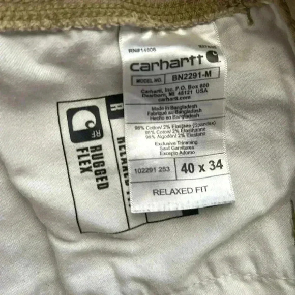 Men’s Work Pants - Relaxed Fit - Rugged Flex - Canvas - Picture 4 of 7